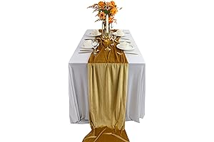 Exquisite 10ft Gold Velvet Table Runner: Illuminate Your Celebrations