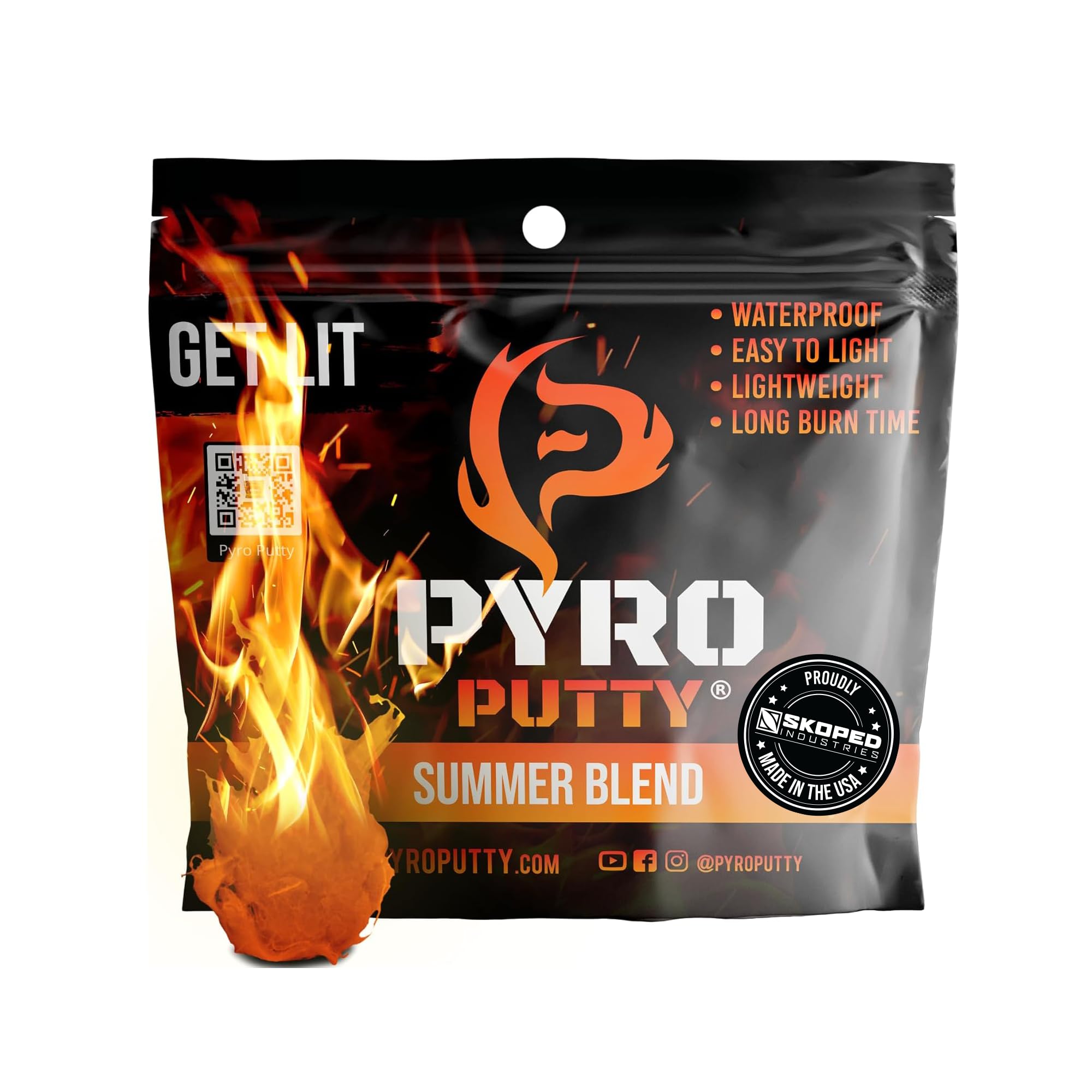 Phone Skope Pyro Putty: Waterproof Survival Fire Starter for Emergency Preparedness, Fire Starters for Campfires - Survival Gear and Supplies