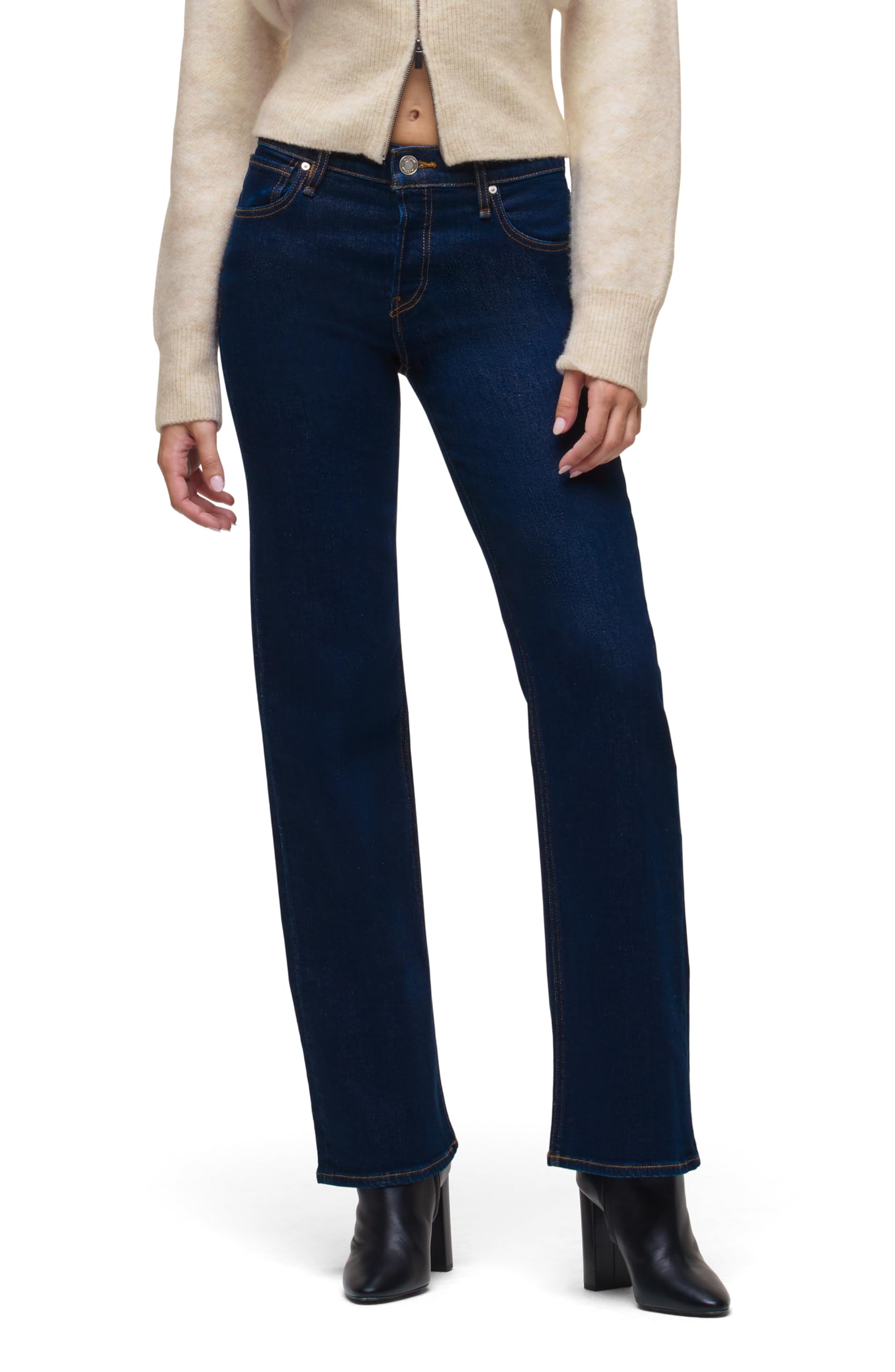 Hudson Womens Rosie High-Rise Wide Leg Jean