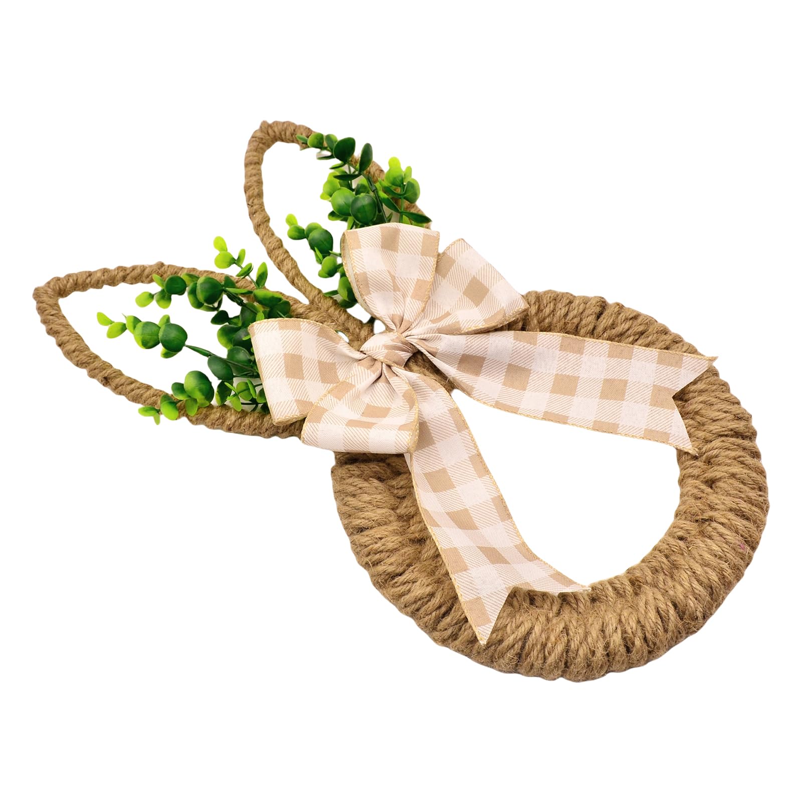 Wreath for Front Door Rabbits Shaped Bowknot Garlands for Indoor or Outdoor Decoration Festival Party Supplies Easters Rabbits Wreath