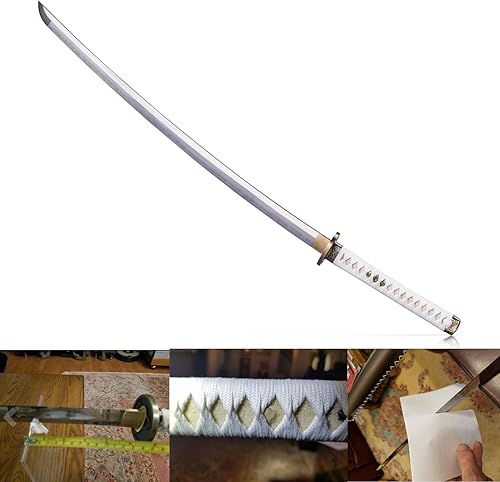 Miniatura 3 de siwode The Walking Dead - Espada katana de Michonne, arcilla T10, acero templado, acero de Damasco