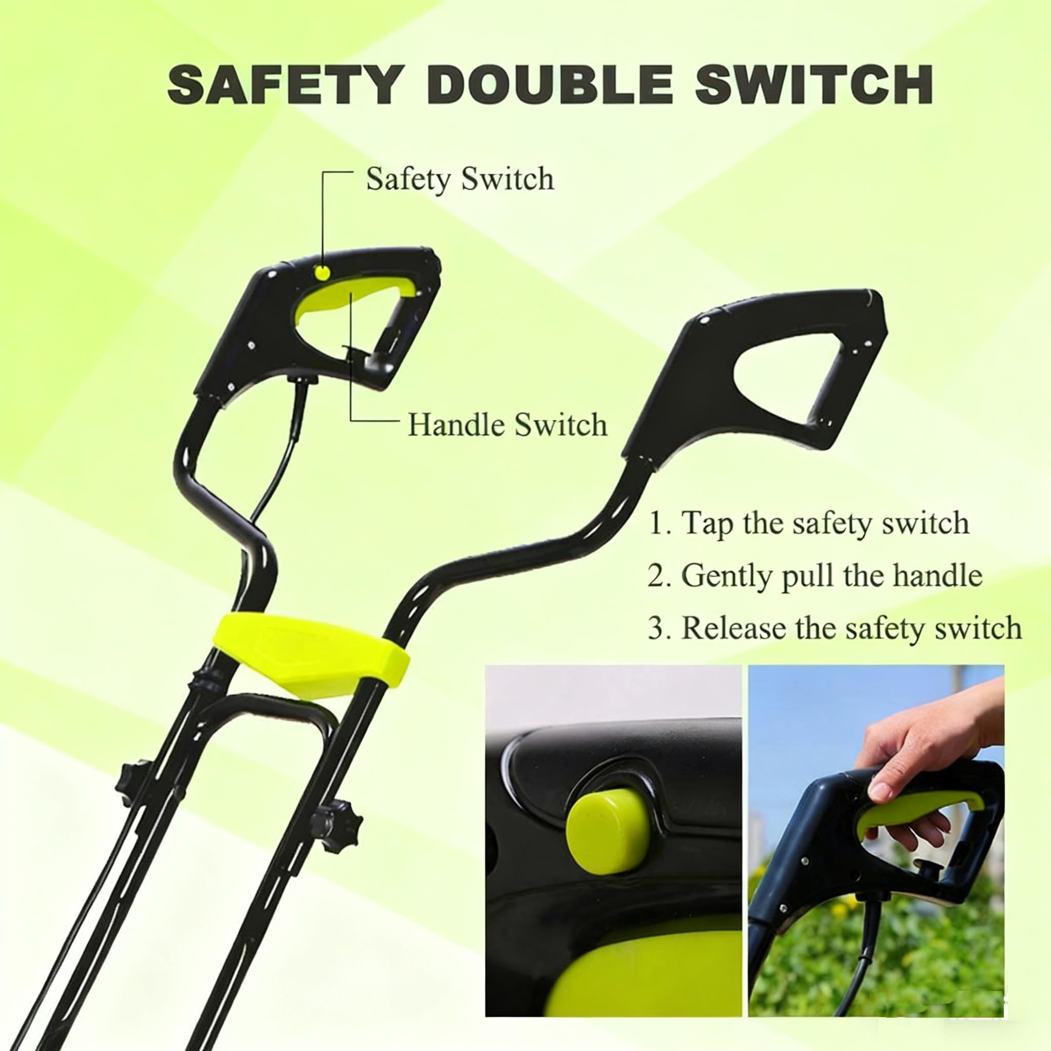 Motocultor EléCtrico InaláMbrico,Cultivador de JardíN A BateríA,Cultivador con Mango Ajustable, Ancho de Labranza de 36 cm, Profundidad de Trabajo de 36cm, Profundidad de 18 Cm para JardineríA.