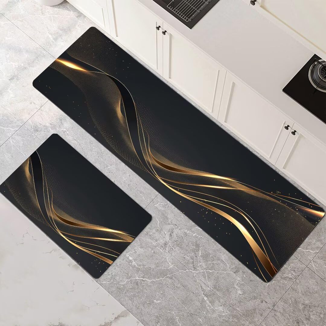 Alfombras de cocina de 2 piezas para pasillo largo, lavandería organizada y entrada limpia