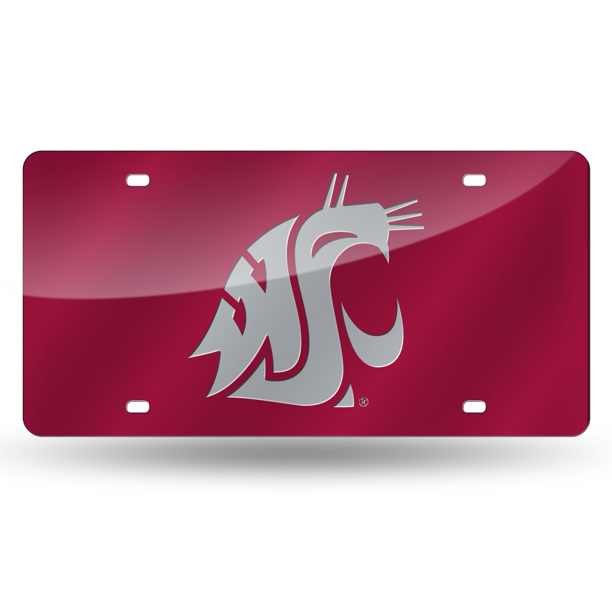 Rico Industries NCAA Washington State Cougars Laser Inlaid Metal License Plate Tag