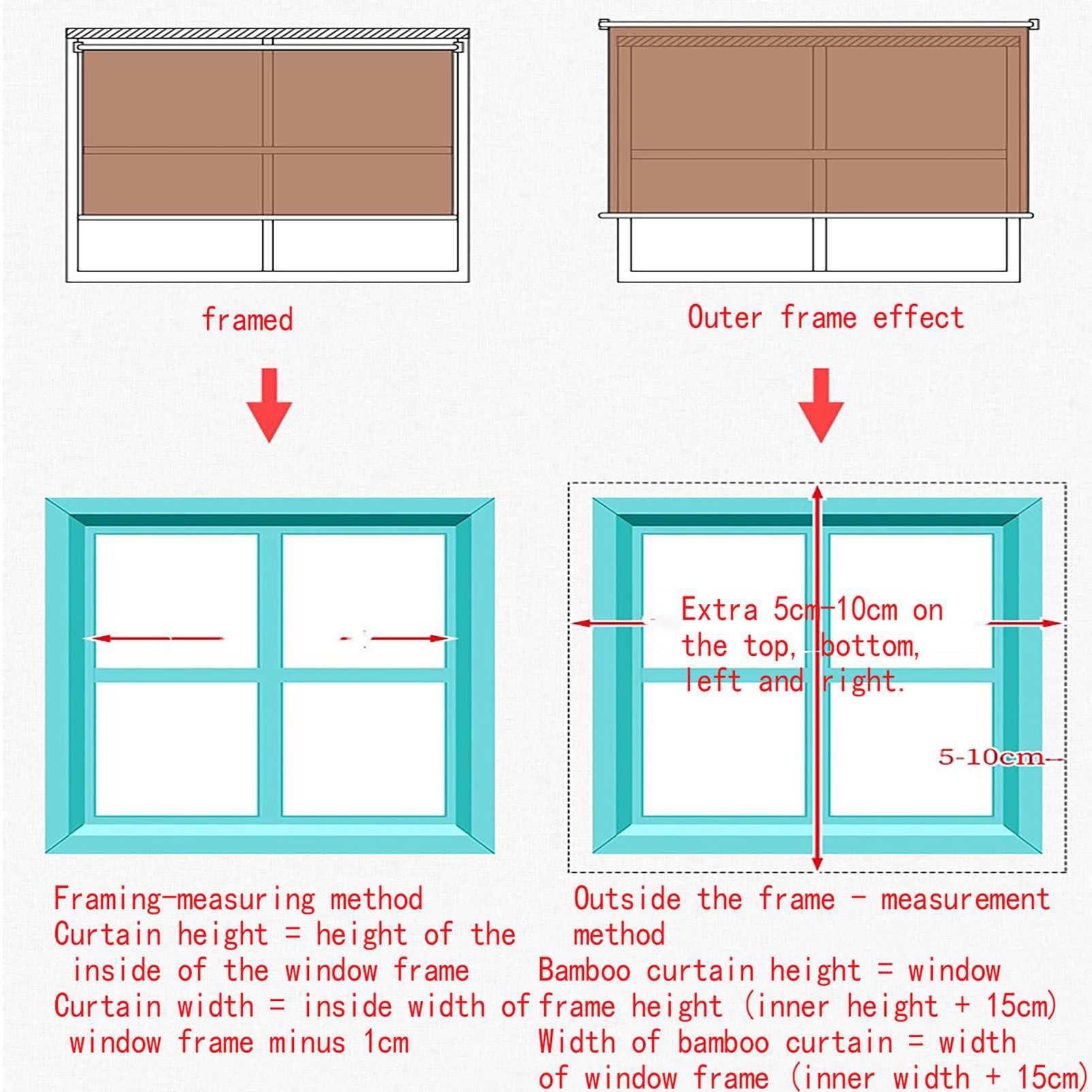 Tenda bamboo tende a rullo per interni, veneziane da esterno per Porta/Finestra, Filtro della Luce e Tenda di Ventilazione,Veranda,Personalizzate
