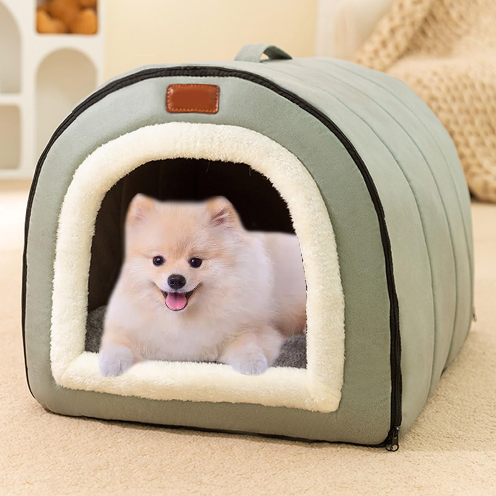Amazon.com : YPDOPORA Puppy Dog Cave House, Winter Pet House, Semi