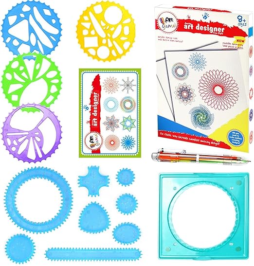 Spirograph Drawing Set - 13 Geometric Ruler Painting Stencils，Drawing ...