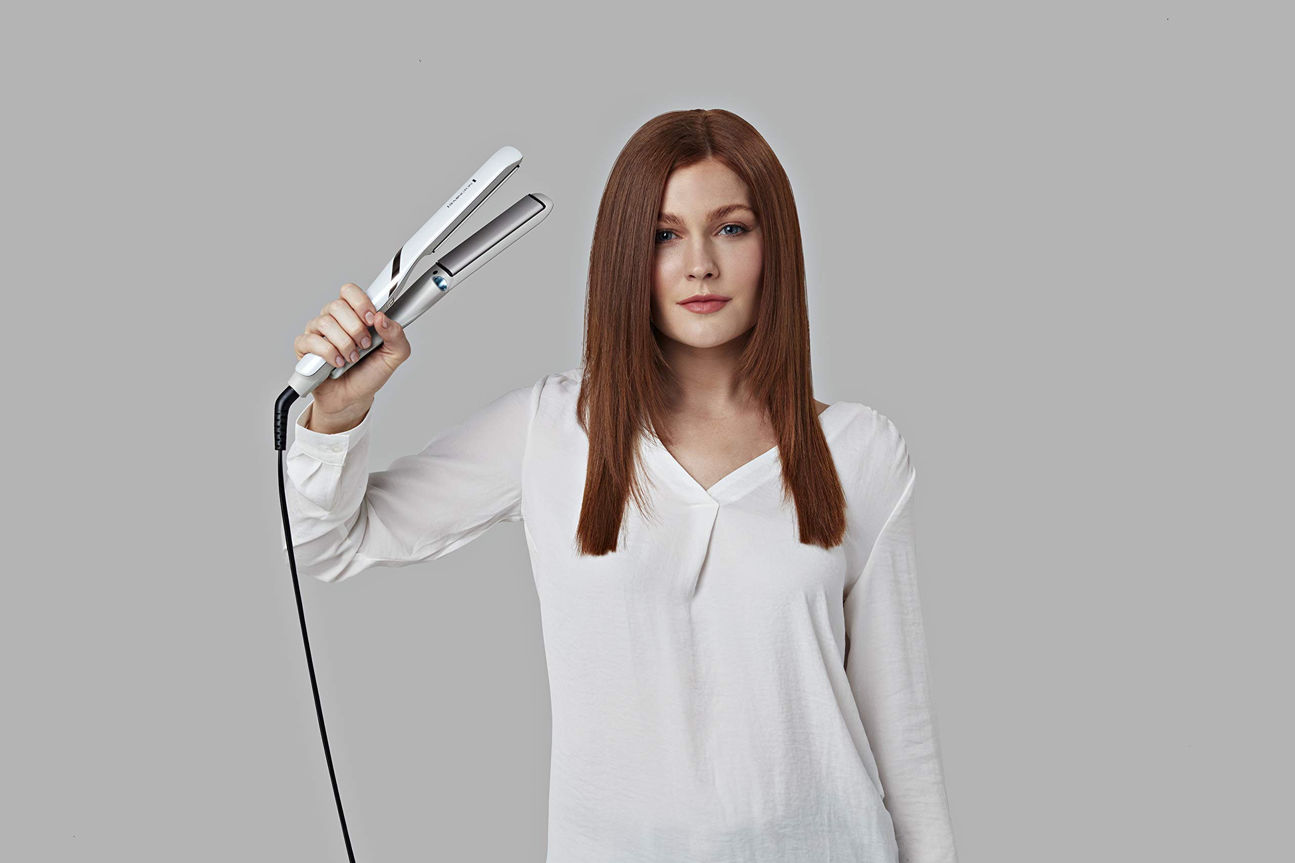 Remington Piastra per Capelli Lisci, Piastra Lisciante a Vapore, Protezione Totale dai Danni da Calore, Hydraluxe Pro, Serbatoio d'acqua integrato, S9001