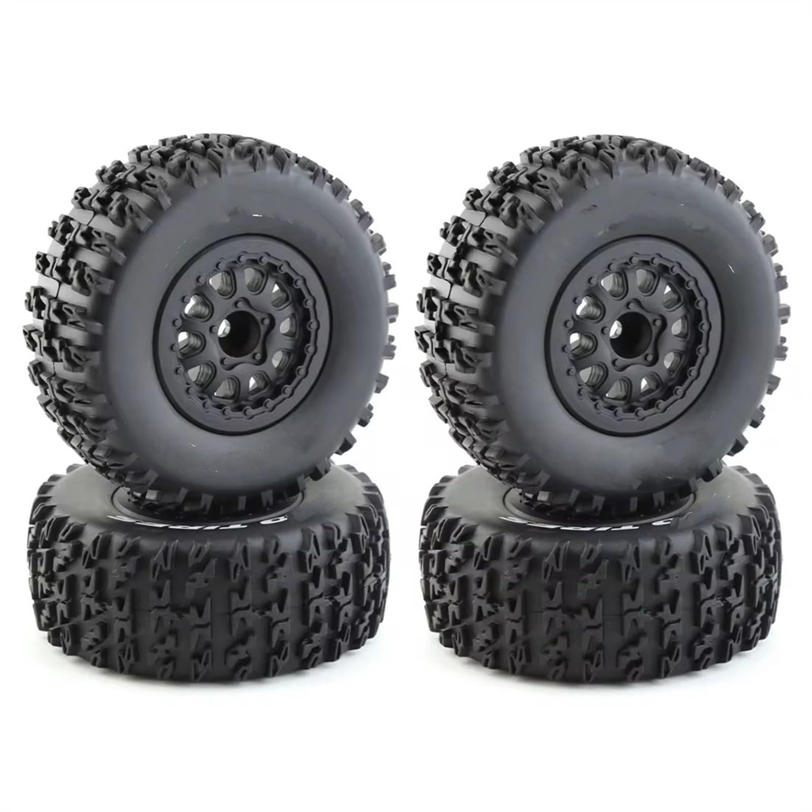 Pneus 112 Mm Pour Short Course Truck – Lot De 4, Hexagone 12 Mm, Pour Slash / Arrma / Senton / VKAR 1/10