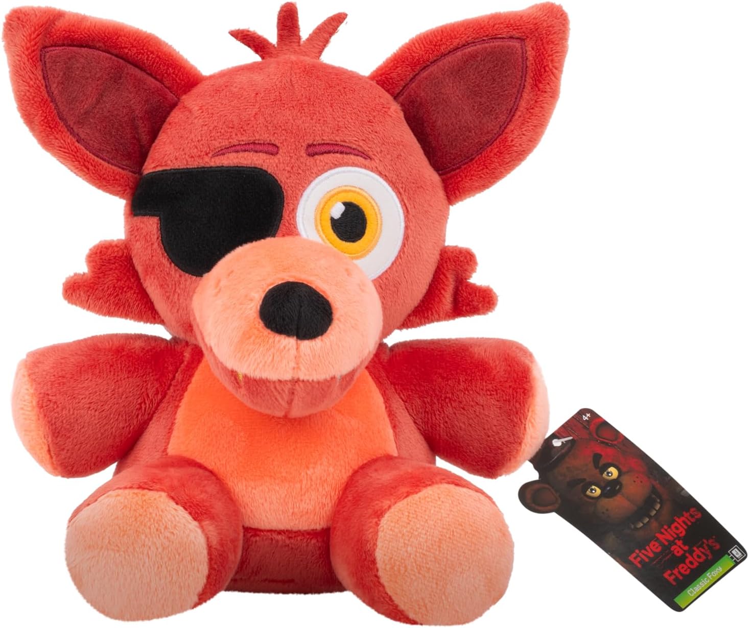 Jazwares Five Nights at Freddy’s Classic Foxy Plush - 8-Inch Stuffie with Soft Material and Glow-in-The-Dark Eyes