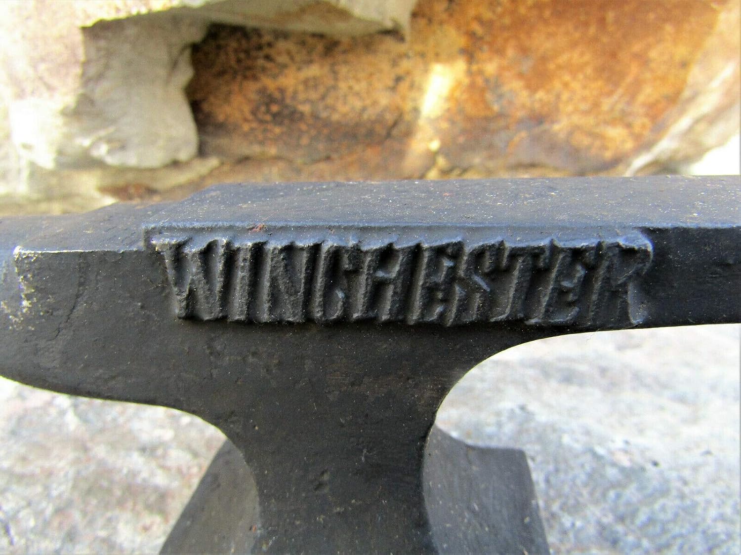 Small Mini Rustic Raised Letter Winchester Cast Iron Anvil Jeweler Paperweight