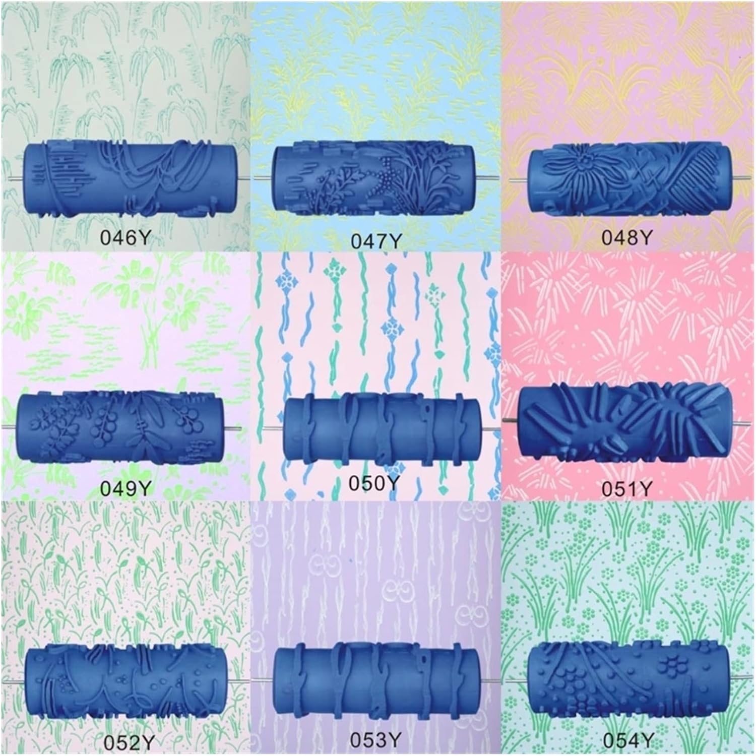 Paint Roller-1pc 5" Embossed Paint Roller Sleeve Wall Texture Stencil Brush (Pattern Decor Send Random)