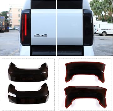 Rear Tail Light Cover Tail Lamp Shell Shade Guard Trim Frame Compatible with Toyota Tundra 2022 2023 2024-2026,ABS Car Taillight Protective Shell Bezels Smoke Black Taillight Shell Accessories