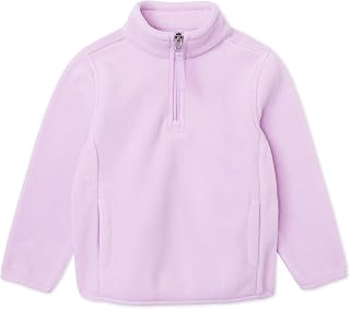 Amazon Essentials Girls' Polar Fleece Quarter-Zip Mock Jackets