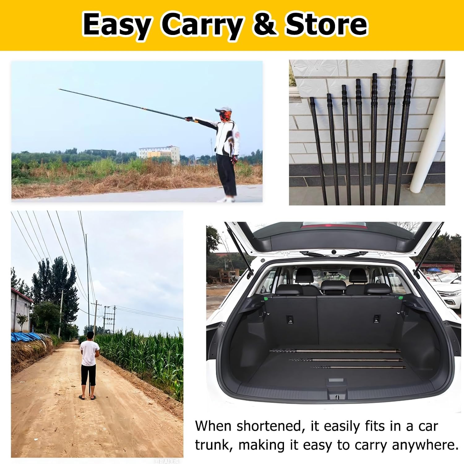 Retractable Insulated Support Pole, Outdoor Electrical Safe Pull Rod, Heavy-Duty Flat Cable Organizer for Efficient Power Management image 5