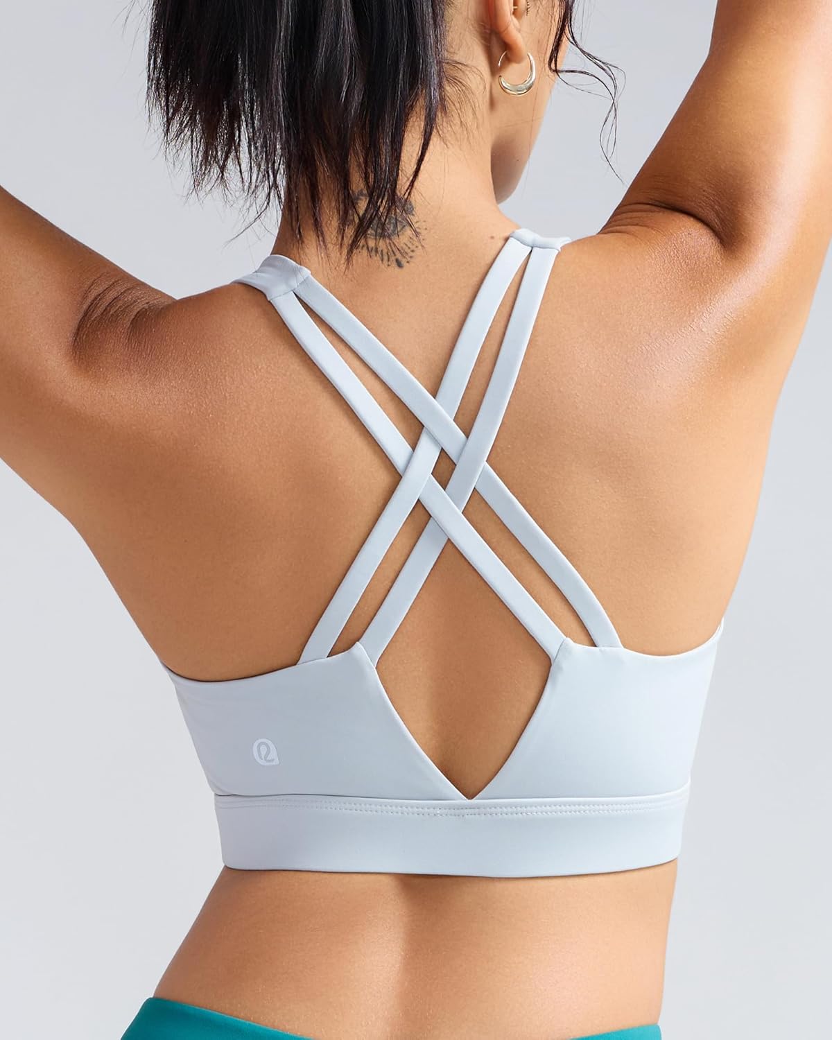 RUNNING GIRL Sports Bra for Women High Support, Molded Cup High Impact Sports Bras with Sewn in Pads Strappy Running Bra - Image 4