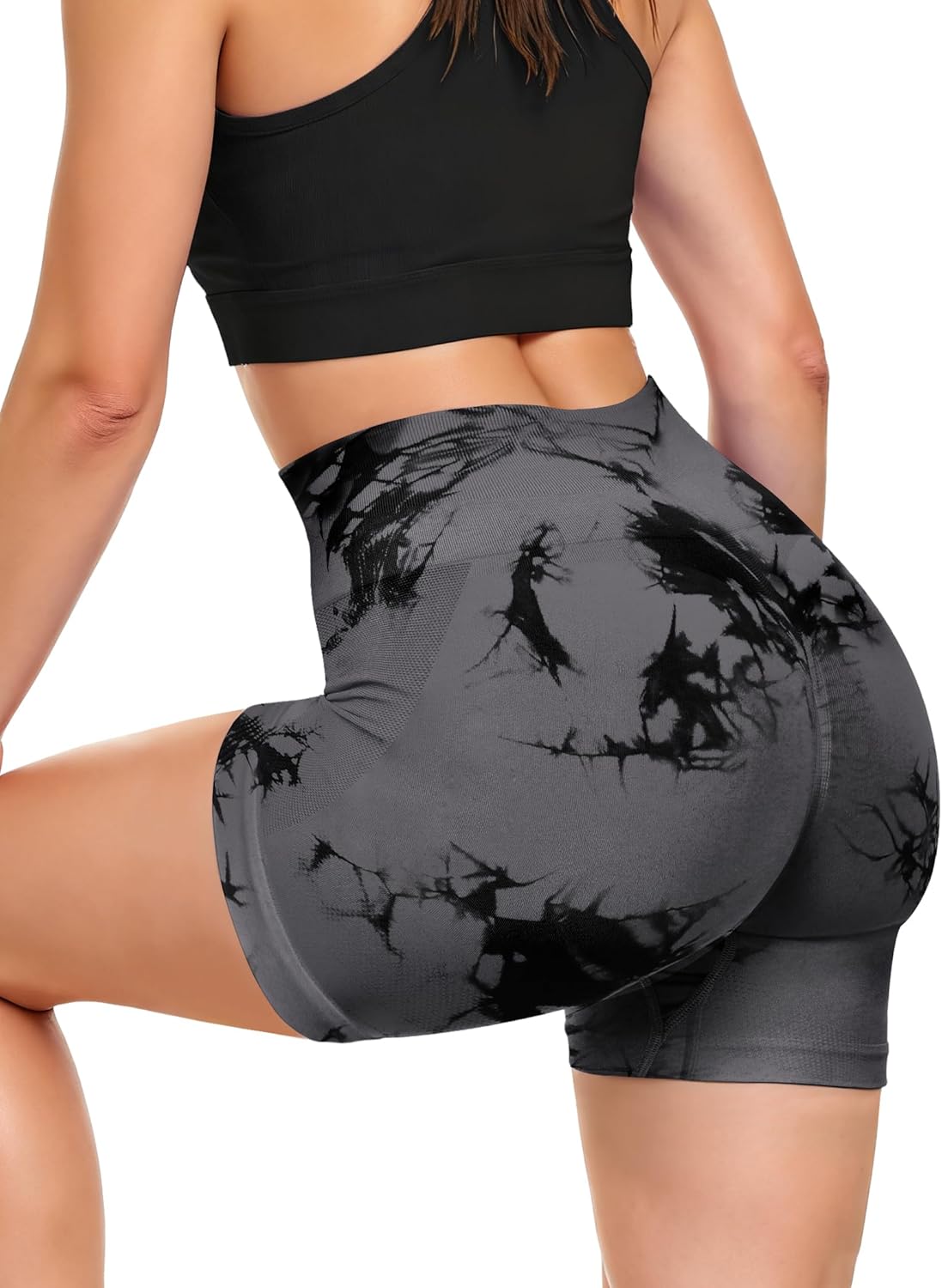 Beauty Women's 3.6" Athletic Seamless Scrunch Booty Shorts High Waist Lifting Butt Workout Gym Yoga Athletic Shorts - Image 2