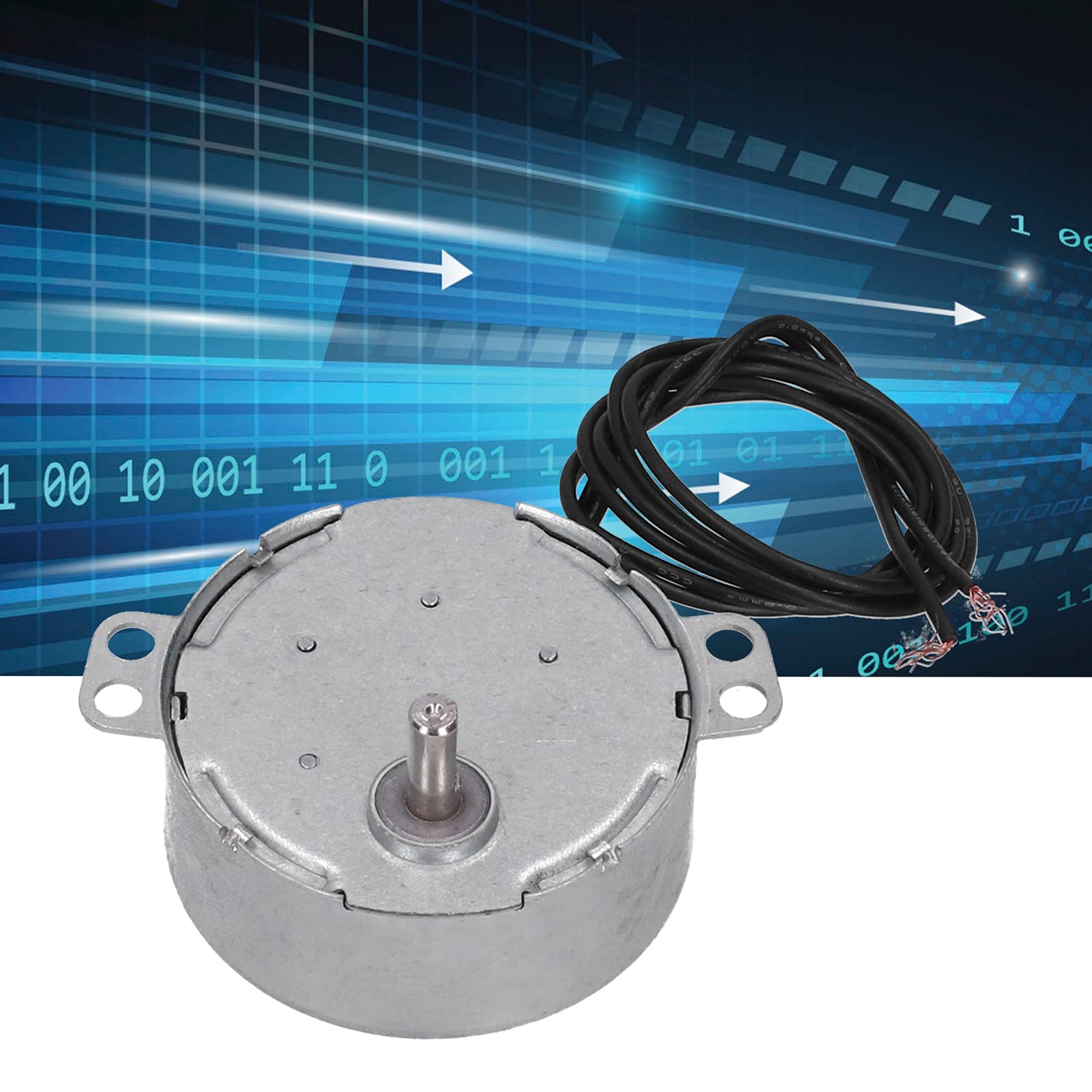 Micro Moteur Moteur Synchrone AC Aluminium Laiton TYC 50 220 240 V 2,5 3RPM 4W CCW Faible Bruit Couple Élevé Vitesse Constante pour Support d'affichage de Plateau Tournant de Chauffage de