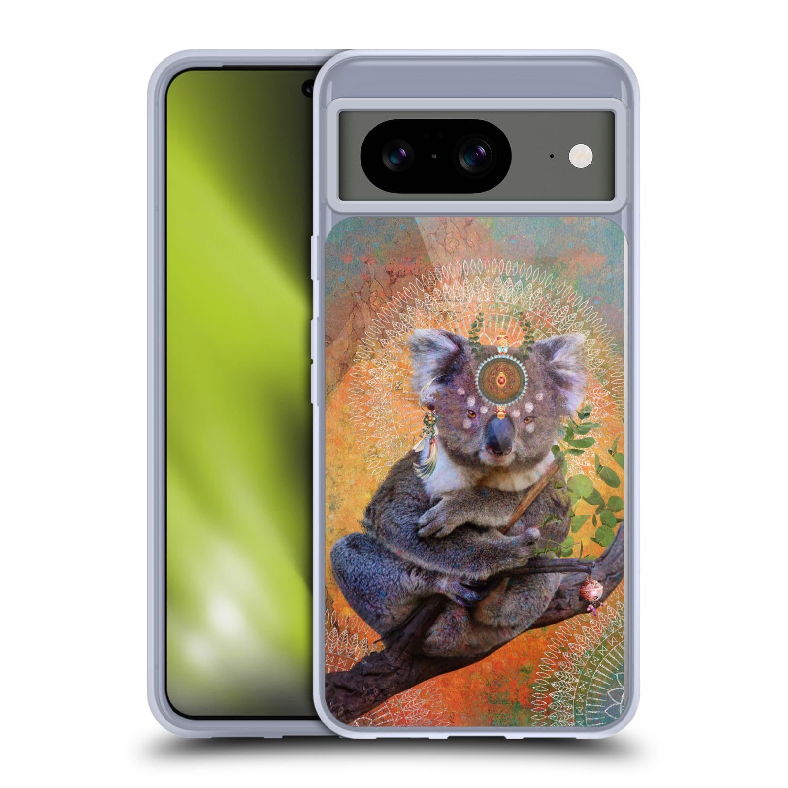 Funda de Gel Koala Head Case Designs para Google Pixel 8 con MagSafe 8