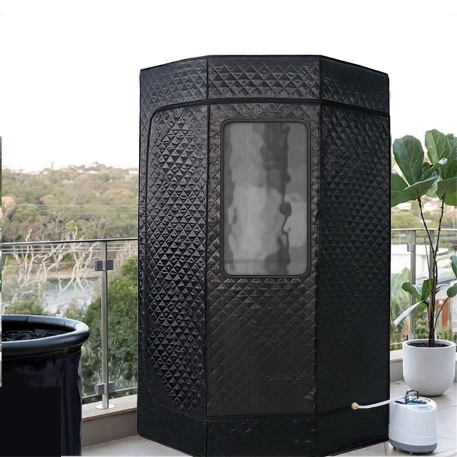 Vaporizador de sauna, Juego De Sauna Portátil Para Una Persona, Cuerpo Completo En Casa, Tienda Con Gorro Spa, Incluye Vaporizador 3L,para baño de spa