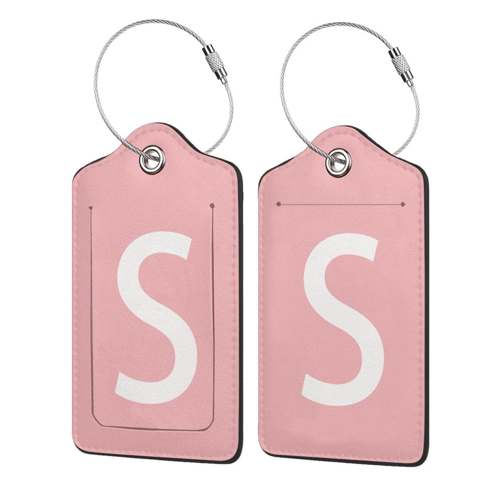 Amazon.com | DJYQBFA 2 Pack Initial Luggage Tags for Suitcases