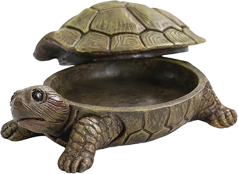Turtle Jewelry Holder, Resin Secret Storage Box, Home Decor, 12 X 10 X 9 Cm
