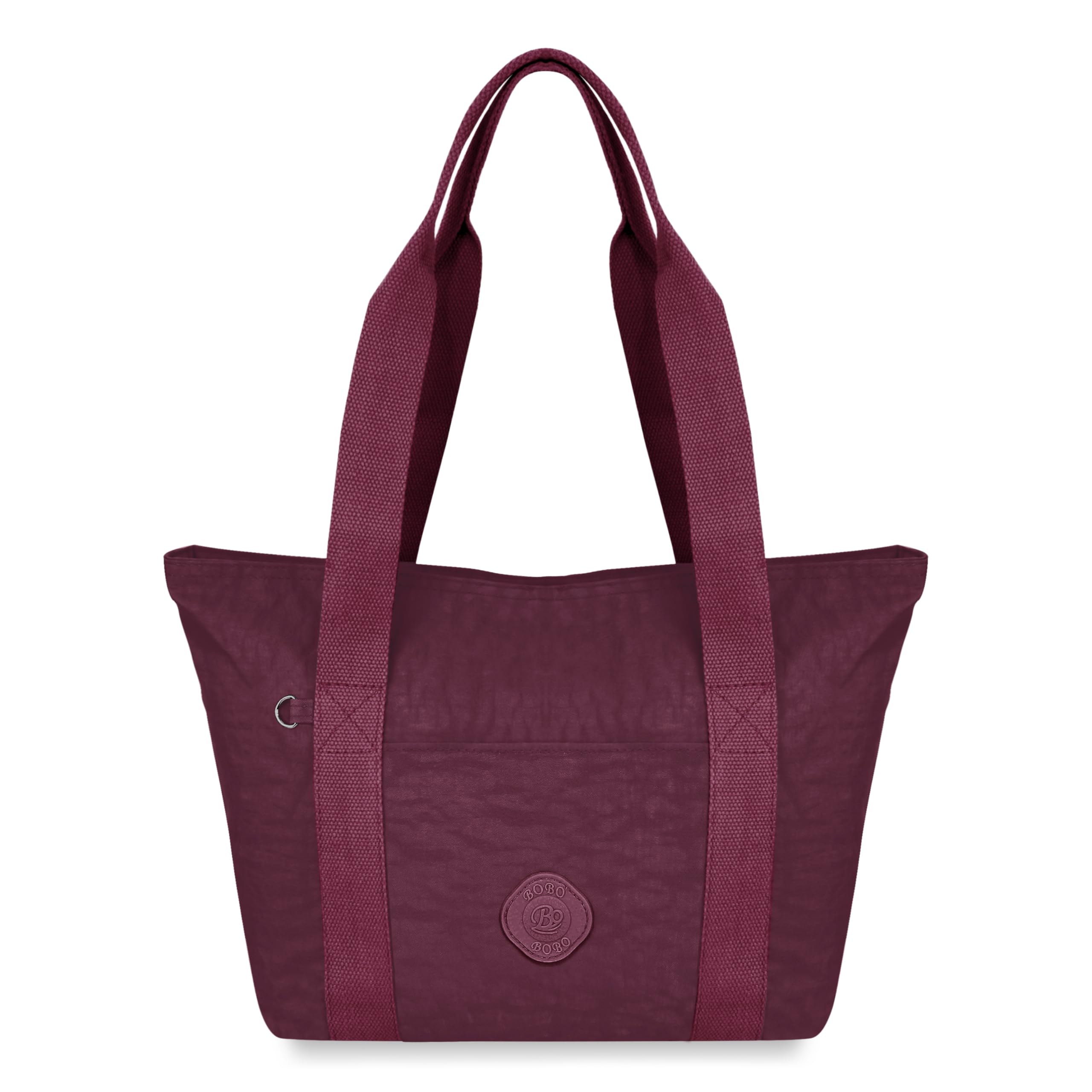 33cm Nylon Travel Duffle Bag for Women – Stylish Weekender & Overnight Luggage, Trendy Shoulder Handbag (Red Wine - 29x11.5x33 cm)-image-3