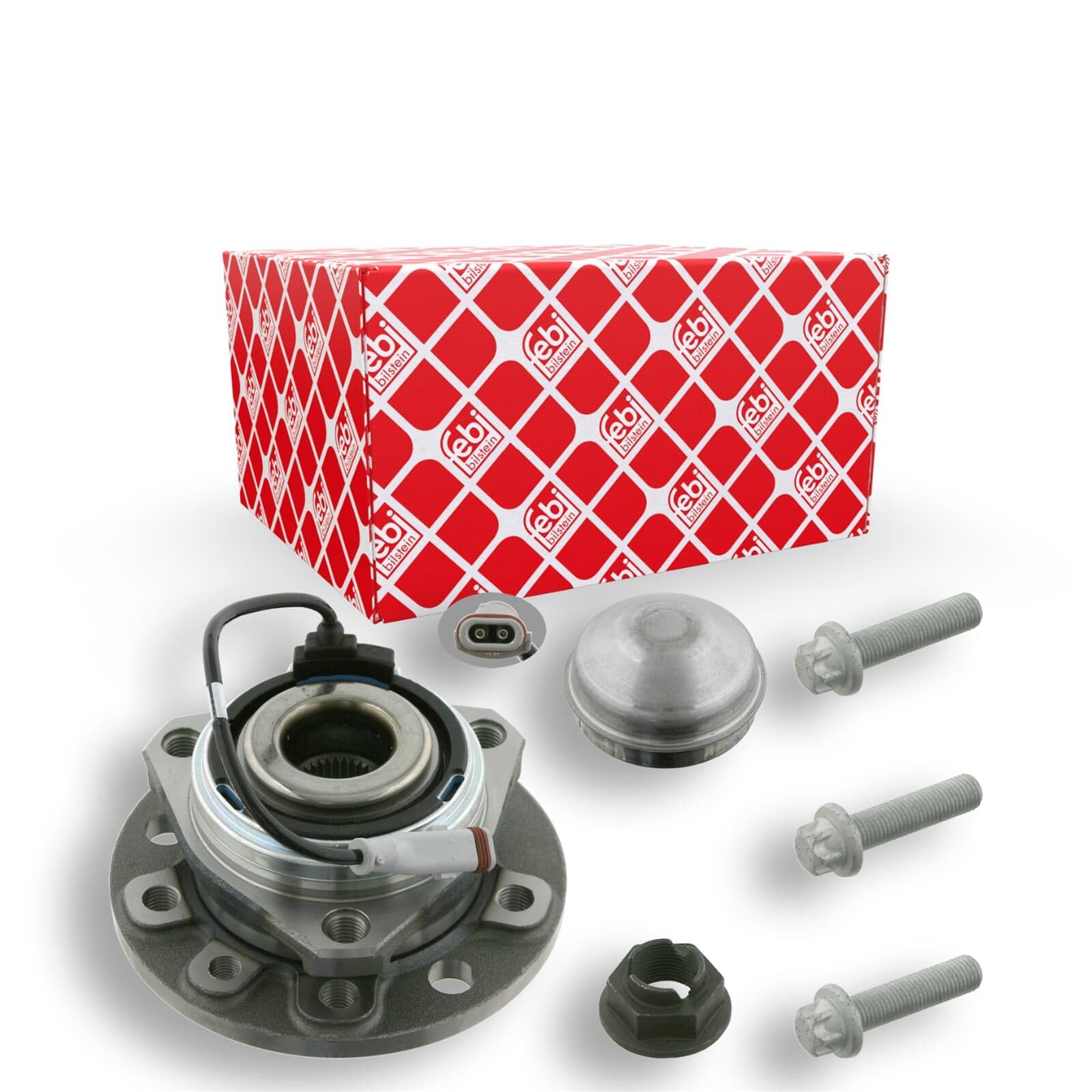 febi bilstein 27386 Radlagersatz mit Radnabe und Anbaumaterial, 1 Stück