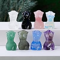 Vista 3 de Apengshi Imagen Natural de Cuarzo Rosa de la Diosa Escultura Femenina Tallada a Mano Modelo Coleccionable Artesanías Cristal Sanador Meditación Yoga