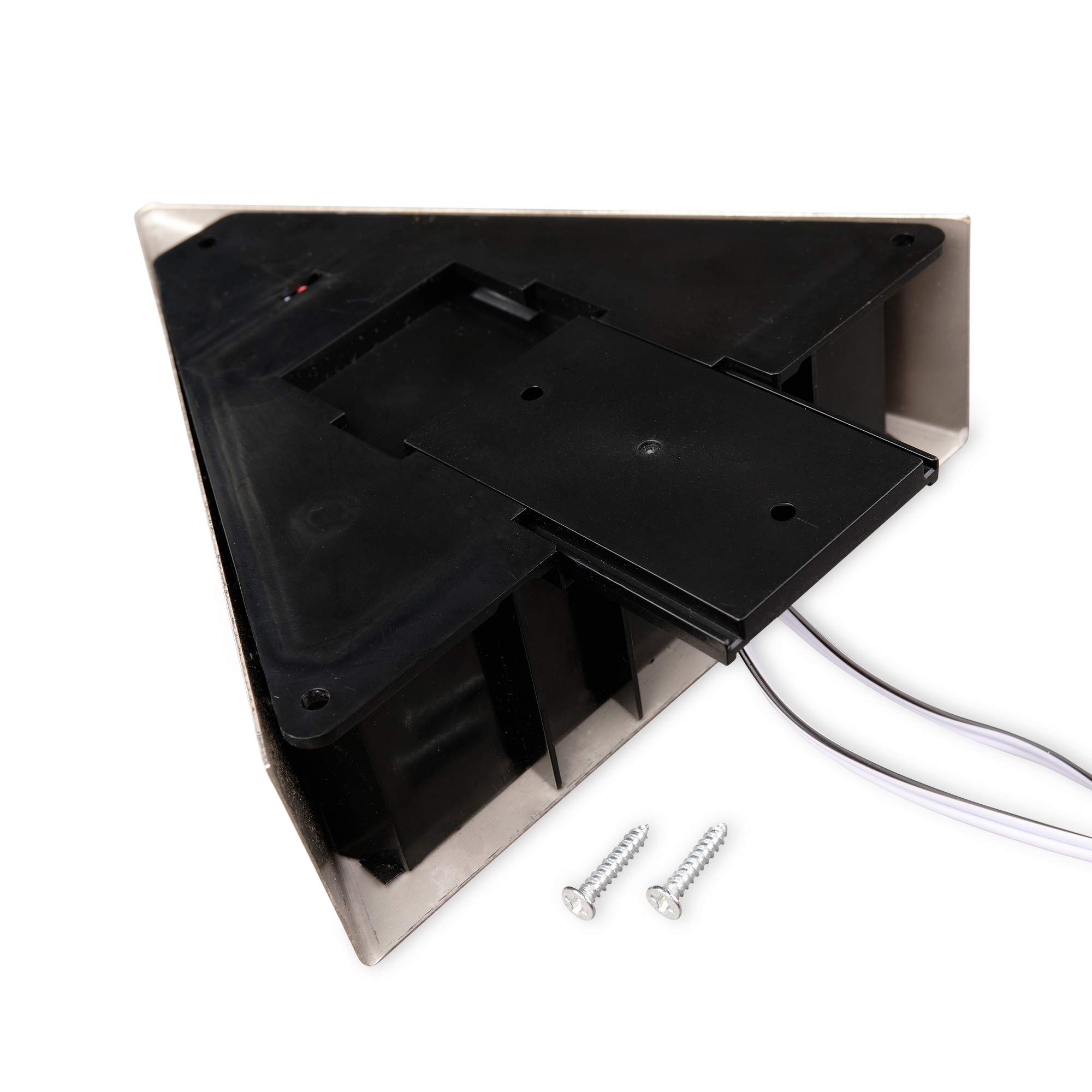 kalb | LED Unterbauleuchten Dreieck mit Sensor - Dimmer Einbaustrahler Einbauspot Edelstahl gebürstet, Auswahl:3er Set warmweiss