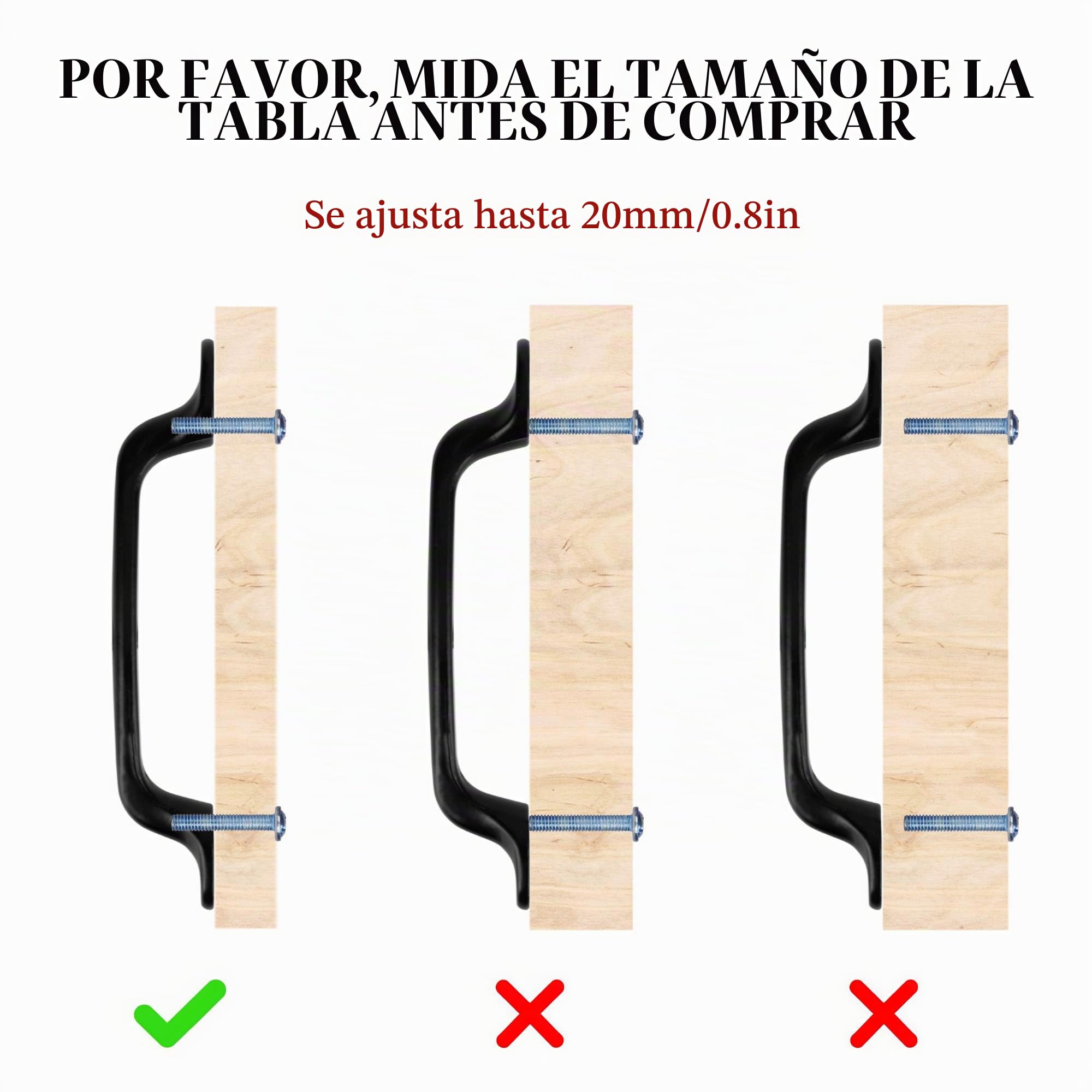 Tiradores Cocina Armarios Negro 10 Piezas 96mm Tiradores de Mueble Arco de Aleación Aluminiocon con Tornillos para Puerta de Armario Cajones