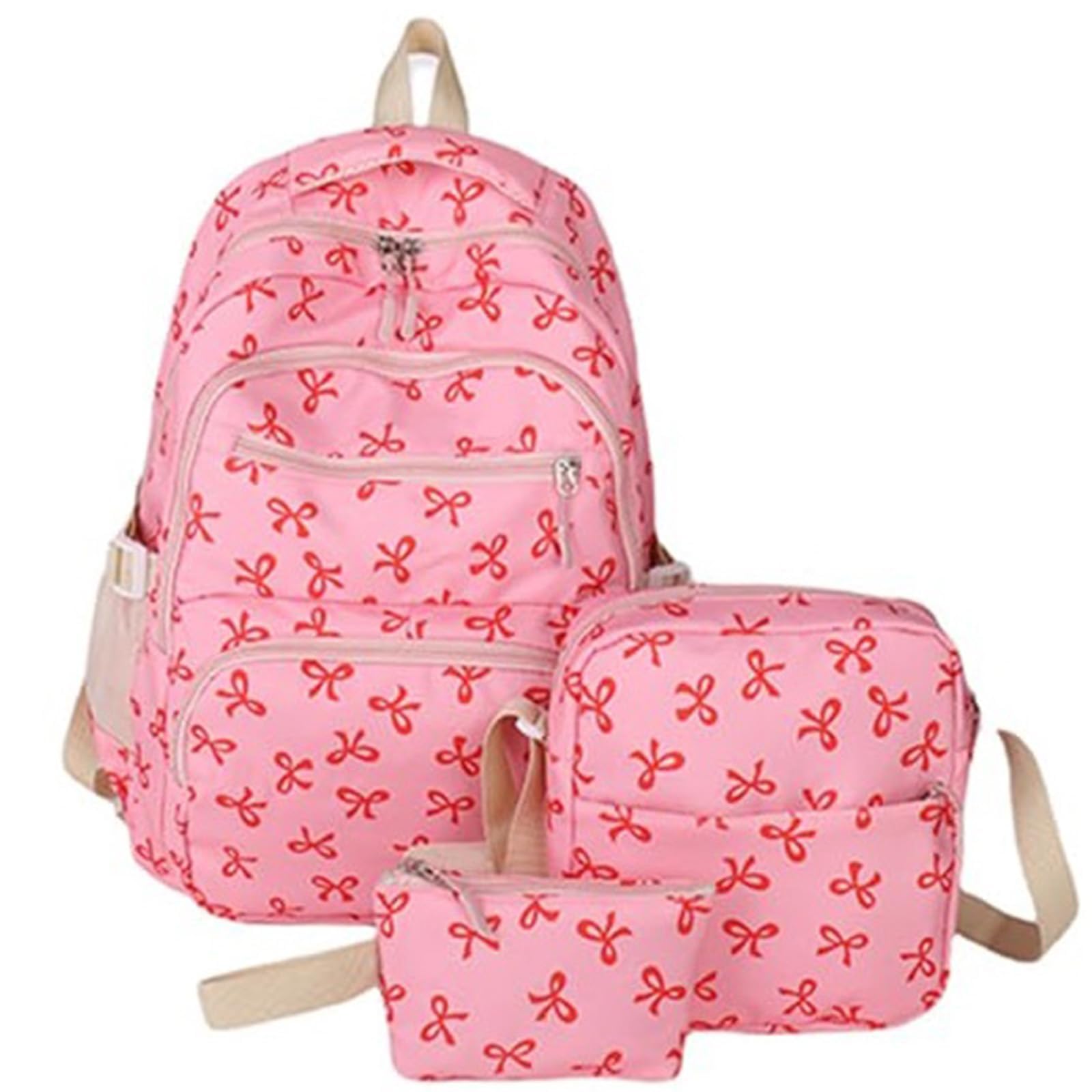 Generico Zaino con fiocco per ragazze, grazioso zaino da college per laptop, zaino da viaggio alla moda con fiocco, zaino casual per bambini, ragazze e ragazzi