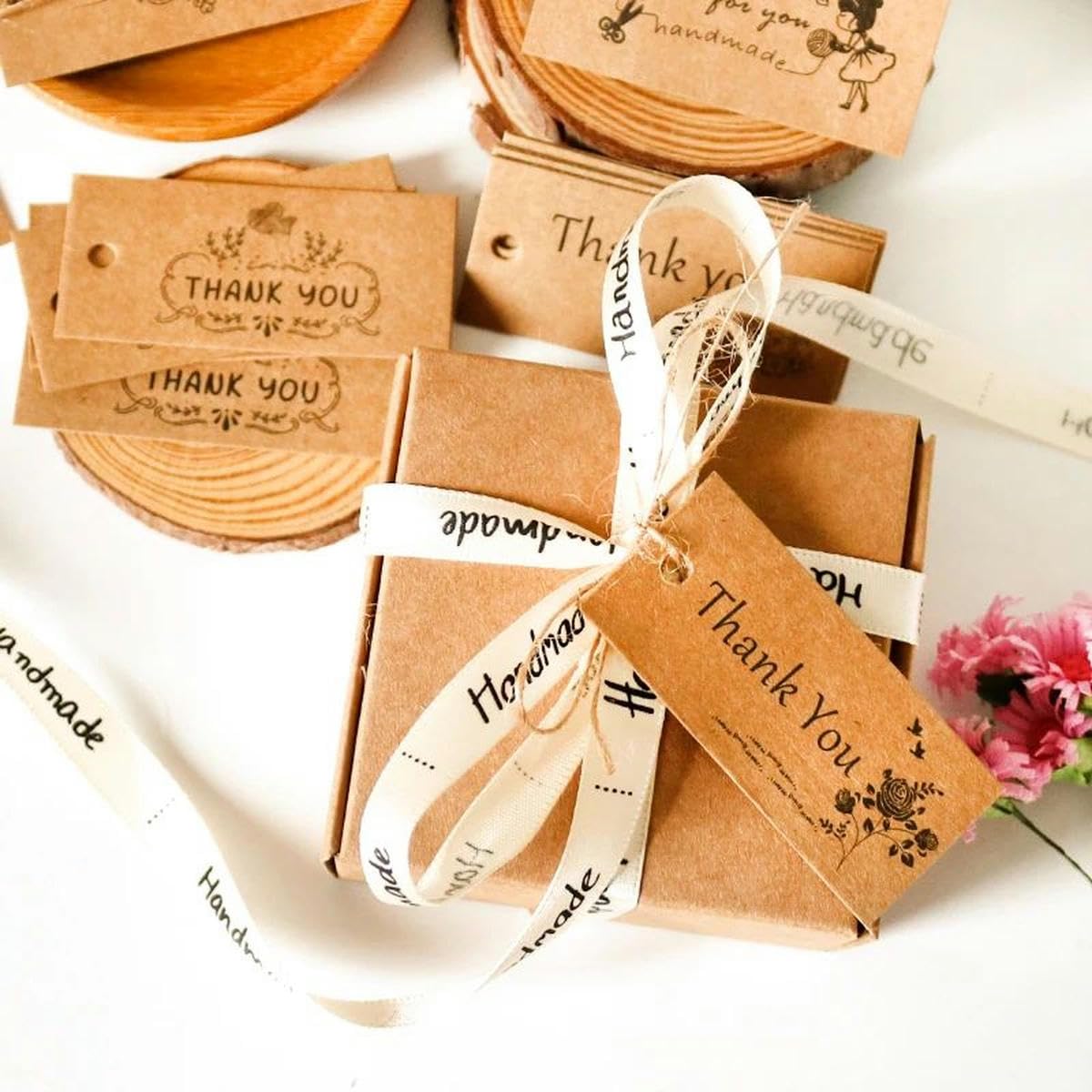 300 Stück Kraft-Geschenkanhänger, handgefertigt, Dankeschön-Hängeanhänger, Hochzeit, Party, Geschenkbox, Verpackung, Etiketten, DIY-Dekoration, Nähen, Kleidungsanhänger, handgefertigt