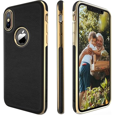 Amazon Com Iphone X Xs Case Crosymx 3 In 1 Ultra Thin And Slim Hard Case Coated Non Slip Matte Surface With Electroplate Frame For Apple Iphone X Xs 5 8 Black