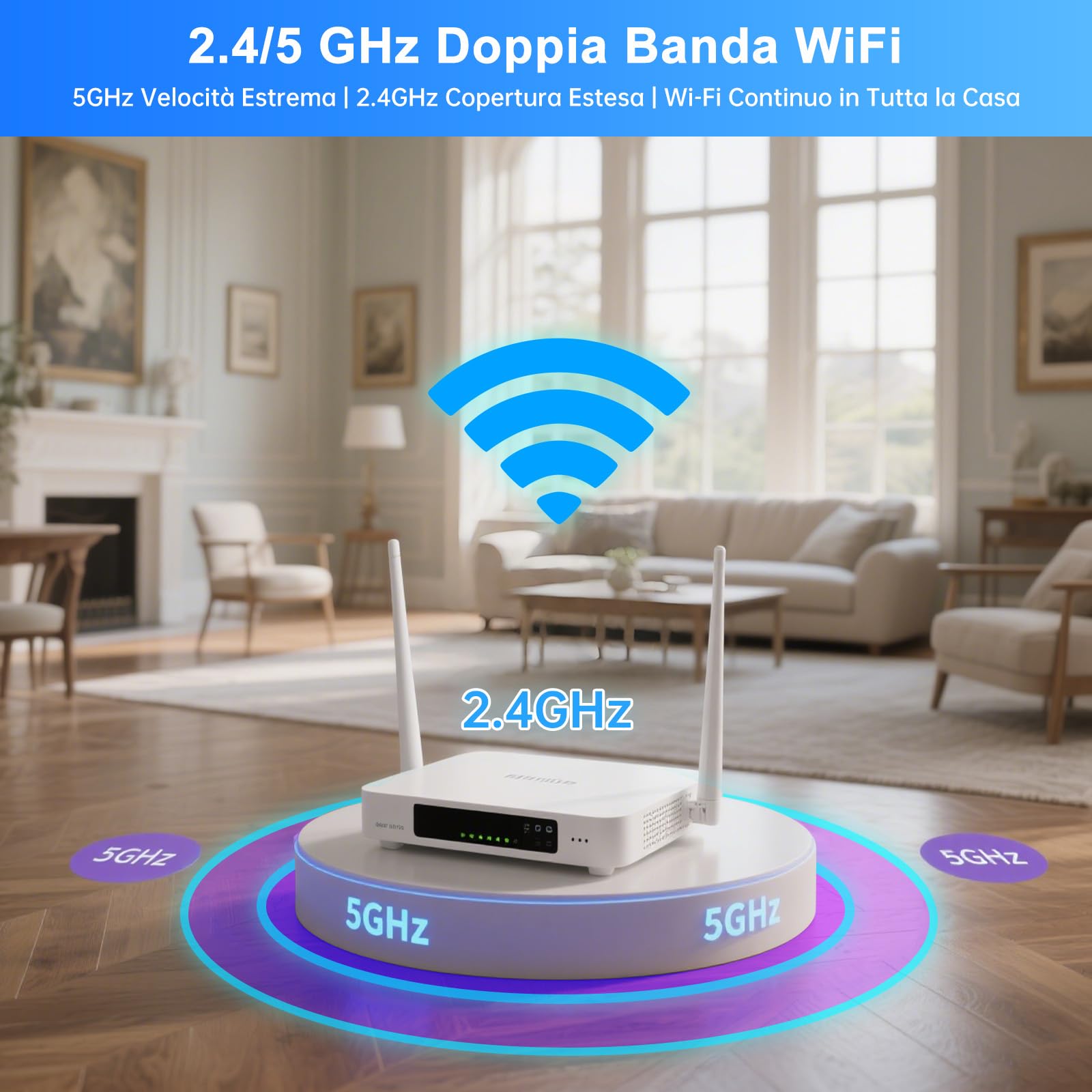 Telecamera Lampadina WiFi 2K，Videocamera Sorveglianza 2.4/5GHz | Visione Notturna, Rilevamento Movimento, Auto-Tracking, Audio Bidirezionale, E27 Standard per Esterno/Interno (2pezzo)