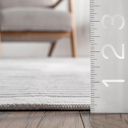 Miniatura 2 de nuLOOM Fae Shapes - Tapete geométrico de 2 x 8 pulgadas, lavable a máquina, para sala de estar, dormitorio, comedor, entrada, pasillo, cocina, marfil