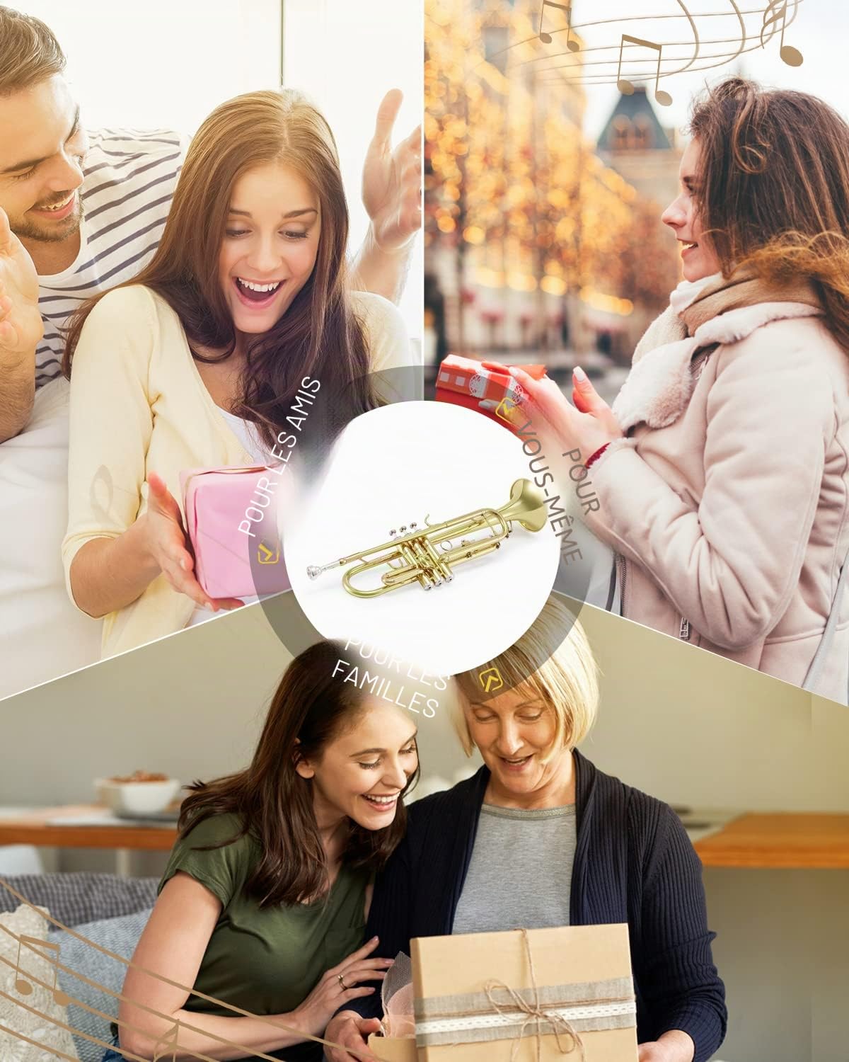 Eastar ETR-380 Standard Student Trumpet,Gold，Bb