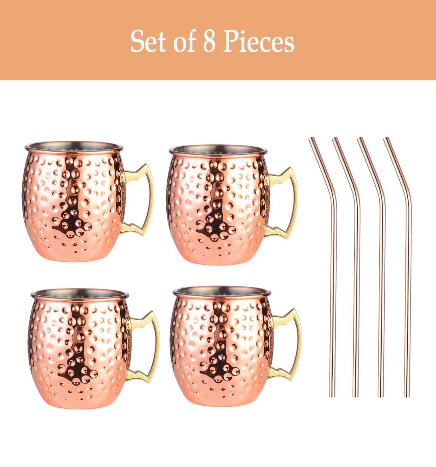 Kubek Moscow Mule Miedziany Kubek 550 ml Koktajl Gin Piwo Zimne napoje, Dom, Bary, imprezy, Walentynki Dzień Matki Dzień Ojca Urodziny Prezent Pudełko