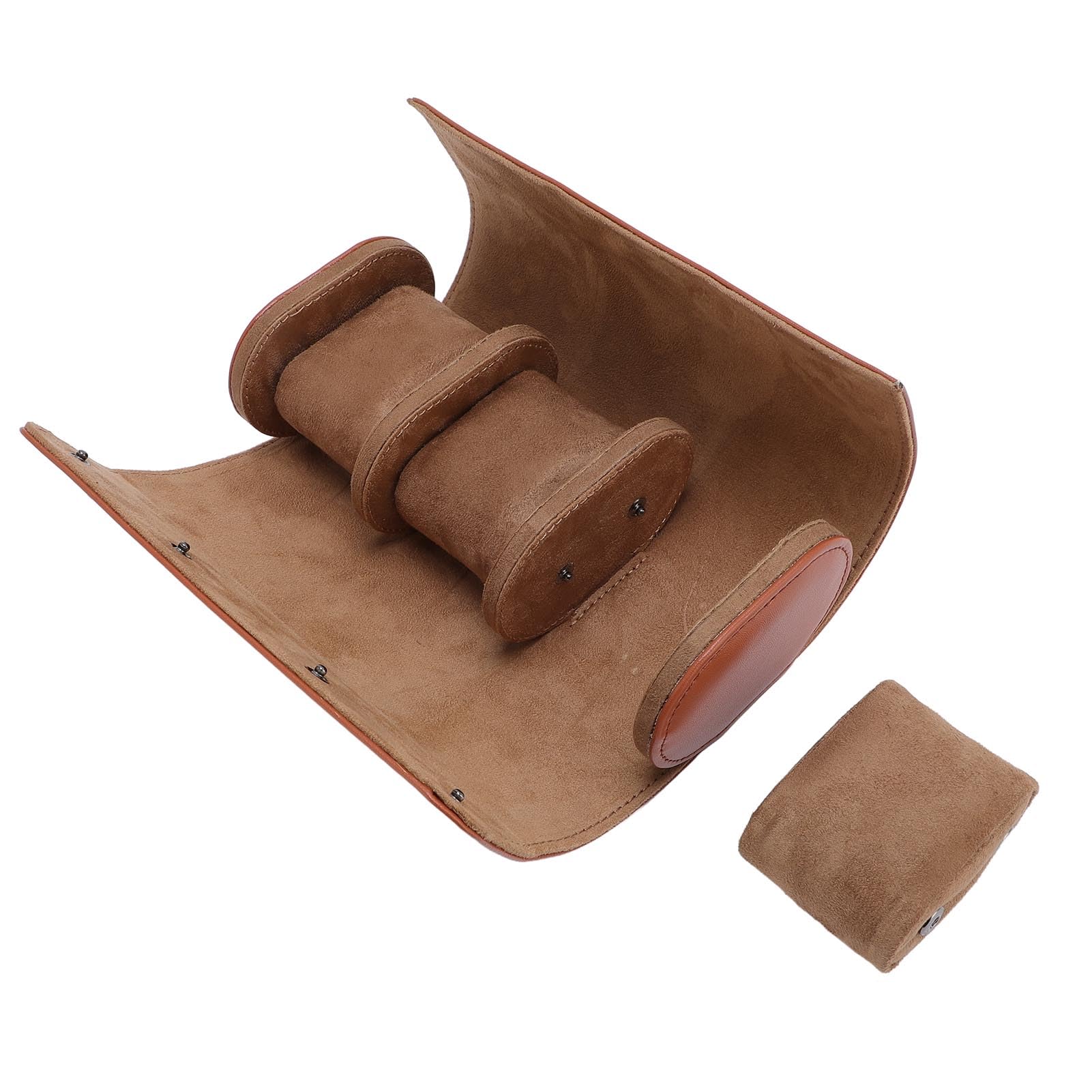 Luxuriöse Uhrenrolle aus weichem PU-Leder, Reiseetui, Organizer-Box für die Aufbewahrung zu Hause (3 Fächer 600 ml)