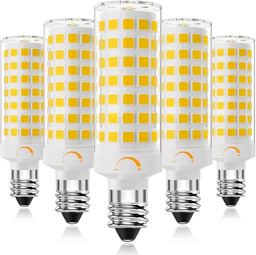 Bombilla LED E11 de 7 W regulable, JDE11 120 V 75 W equivalente a halógeno, base de mini candelabro E11, 3000 K blanco cálido, bombillas T4 E11 para