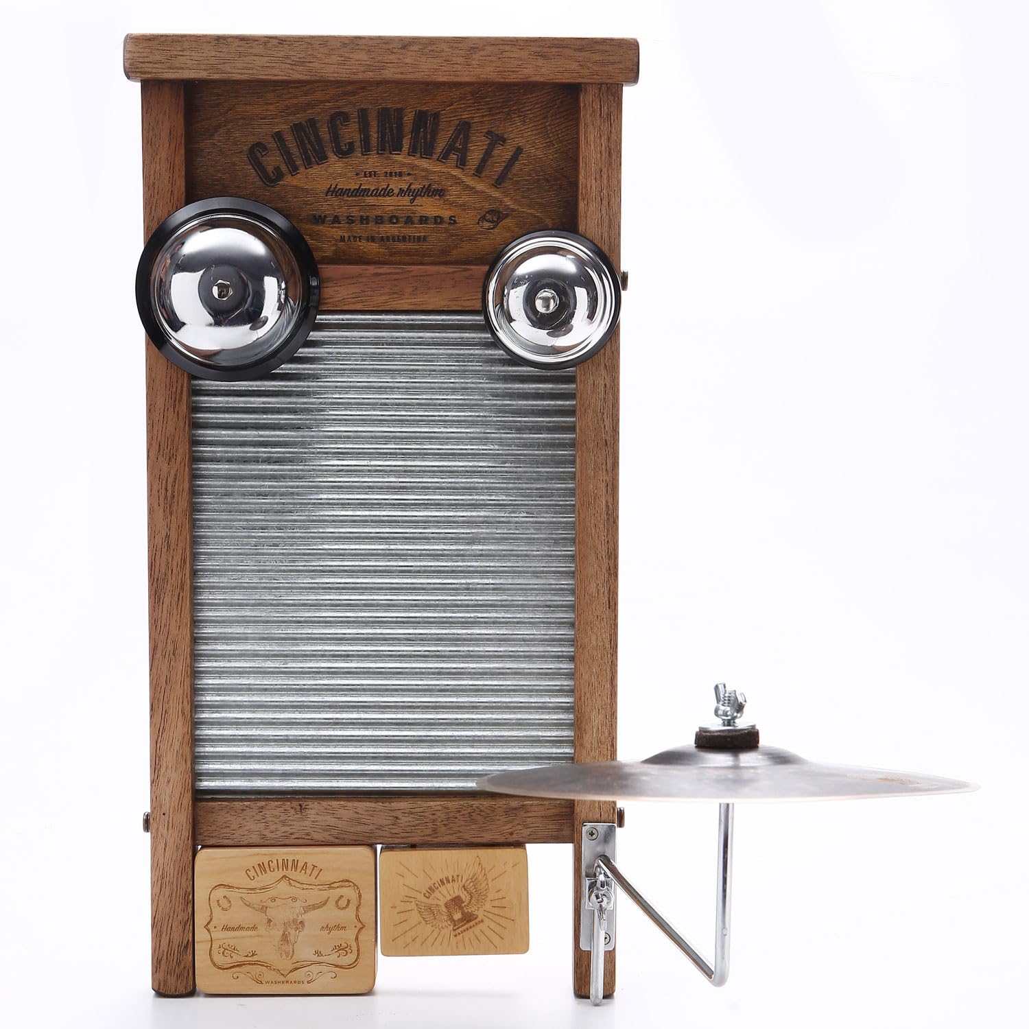 Cincinnati Washboards CW-3 Percussion Waschbrett Pro mit keepdrum Mikrofasertuch