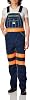 Liberty mens Hi-vis Bib overalls and coveralls workwear apparel, Hi-vis Orange, 30W x 32L US