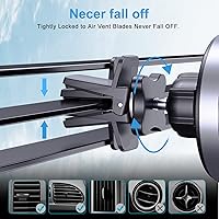 Vista 7 de Soporte magnético inalámbrico para cargador de coche compatible con Magsafe iPhone14/iPhone 13/iPhone 12/12 Mini/12 Pro/12 Pro Max, 15 W de carga