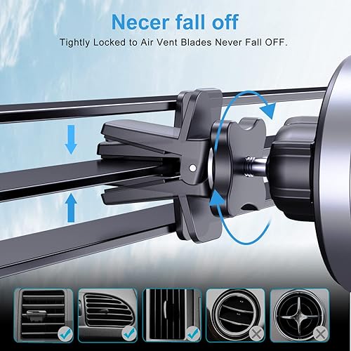 Miniatura 7 de Soporte magnético inalámbrico para cargador de coche compatible con Magsafe iPhone14/iPhone 13/iPhone 12/12 Mini/12 Pro/12 Pro Max, 15 W de carga