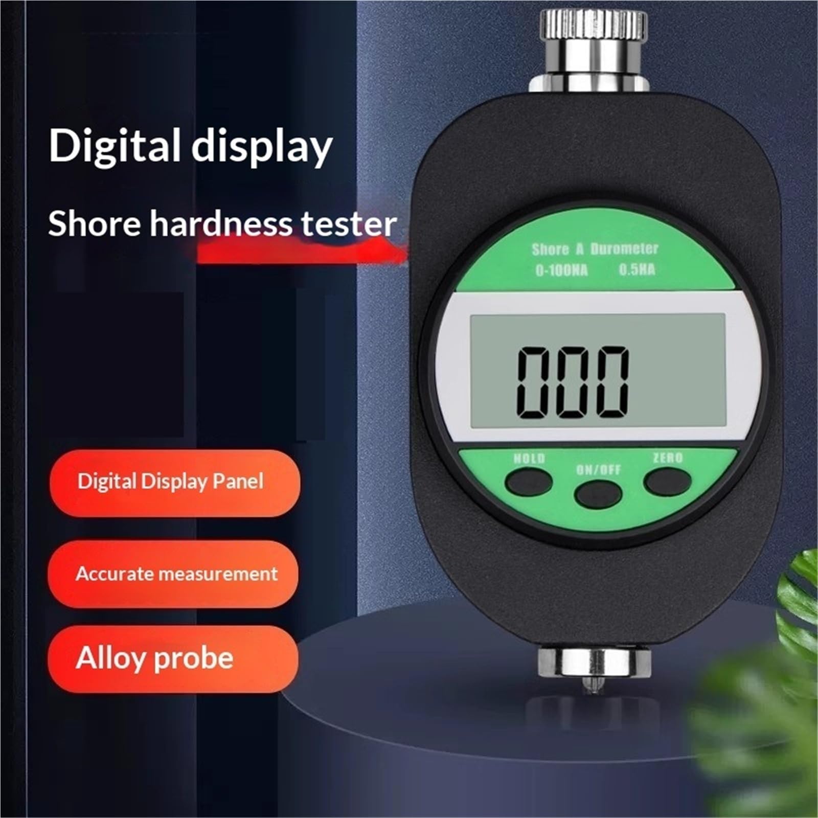 Härteprüfer, Tragbares Shore-A-C-D-Härtemessgerät, Digital, Mit LCD-Display,für Industrie(C)