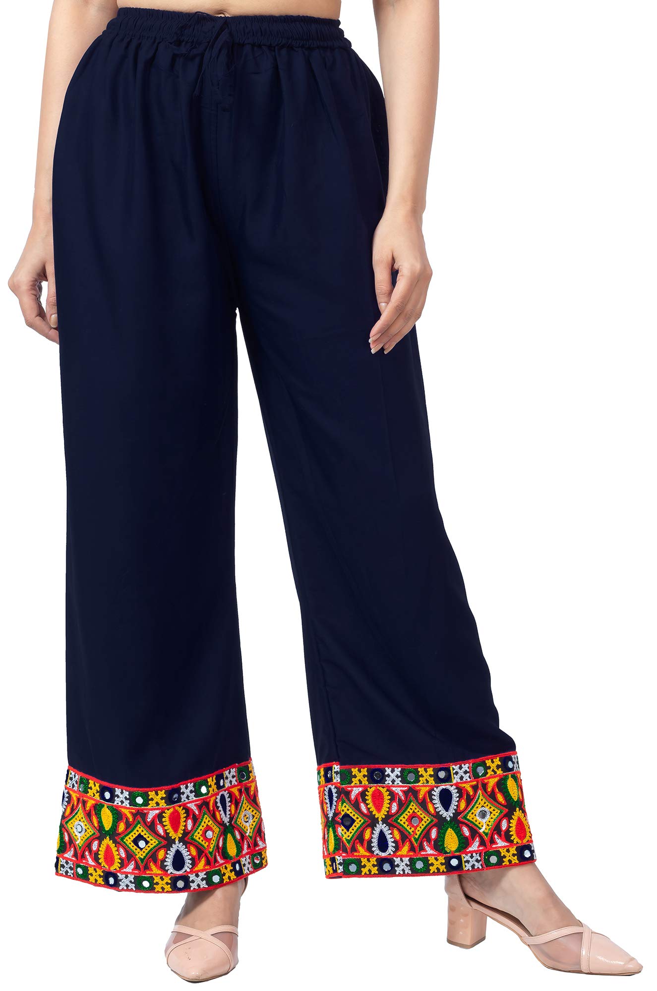 diamo Tradional Heavy Lace Border Women Palazzo-picture-30