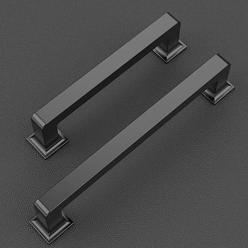 Miniatura 7 de Paquete de 10 manijas de gabinete de 7 pulgadas, color negro mate, manijas de gabinete de cocina, manijas de cocina para gabinetes, tiradores negros