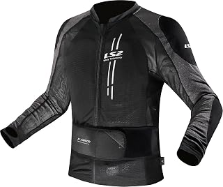 LS2 X-Armor Giacca protettiva, nero/grigio, M/L