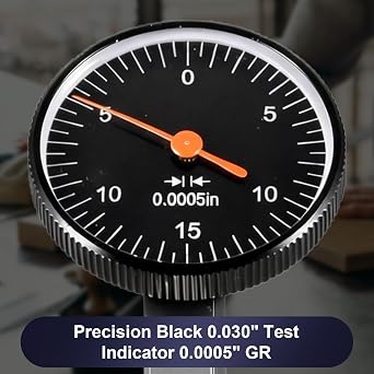 Precision Black 0,76 cm Test Göstergesi 12,7 cm GR. Kadran Okuma 0-15-0 Yeni