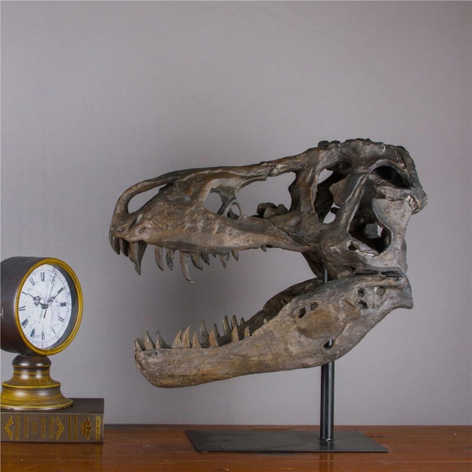 Dekoracja pomieszczenia model czaszki dinozaura ze stojakiem, skamielina, archeologia, rzemiosło, rekwizyt do nauki, zabawne akcesoria na biurko